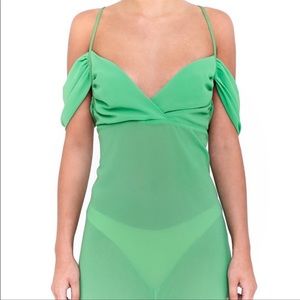 Green Mesh Bamba Swim Cover Up Medusa Dress - S